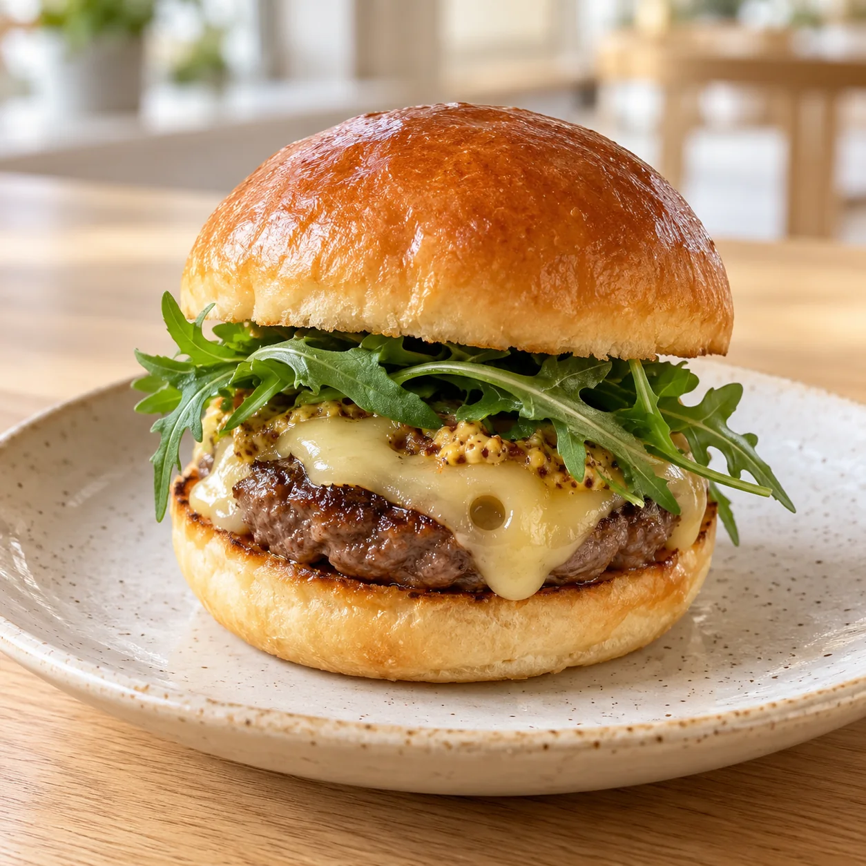 Beef Patties, Swiss Cheese, Mustard & Rocket