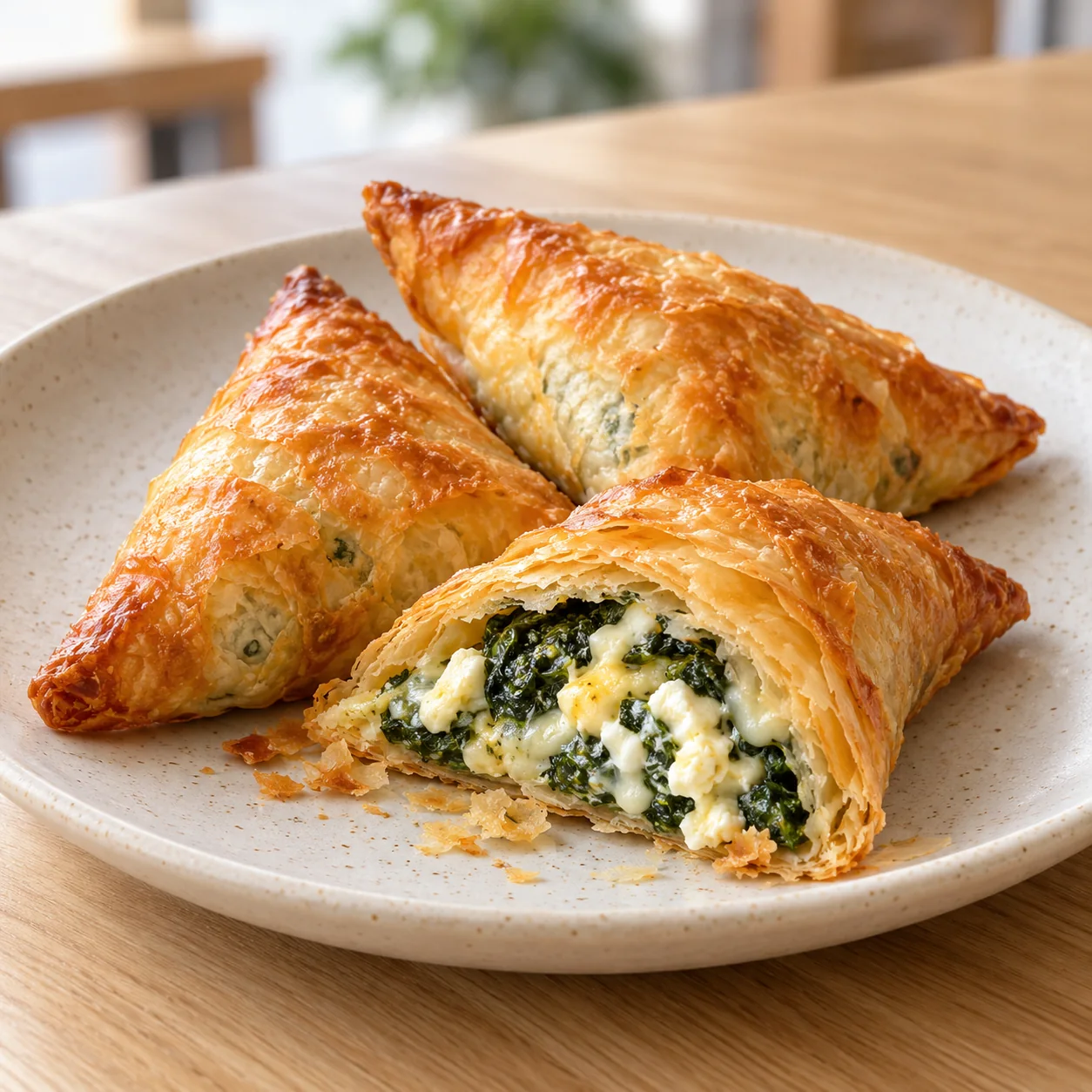 Spinach & Three Cheese Triangles