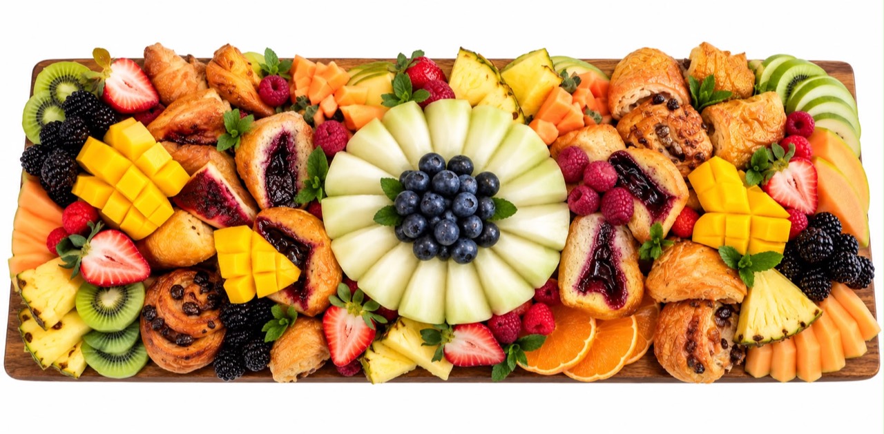 Fruit and pastry platter